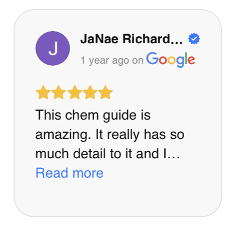 Google review: very helpful and easy to understand, especially with such a hard course. — Alyssa Brock, 5 stars